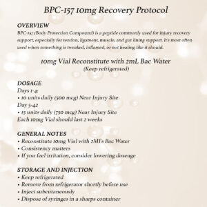 Alternative view of BPC-157 10mg